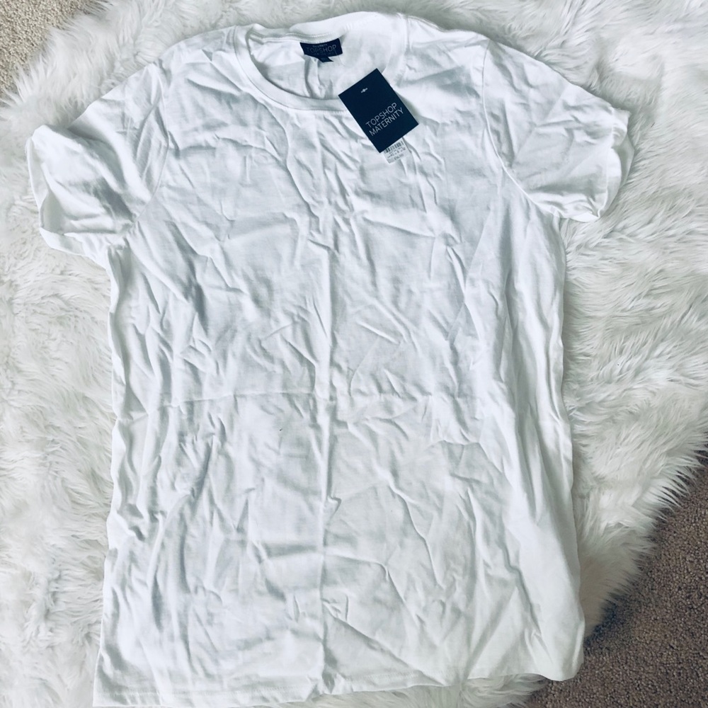 Topshop Maternity White Tee - US Size 8